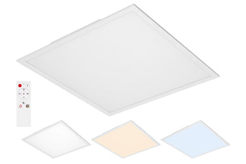 Briloner Piatto LED-Panel Deckenleuchte, dimmbar, weiß, 595x595