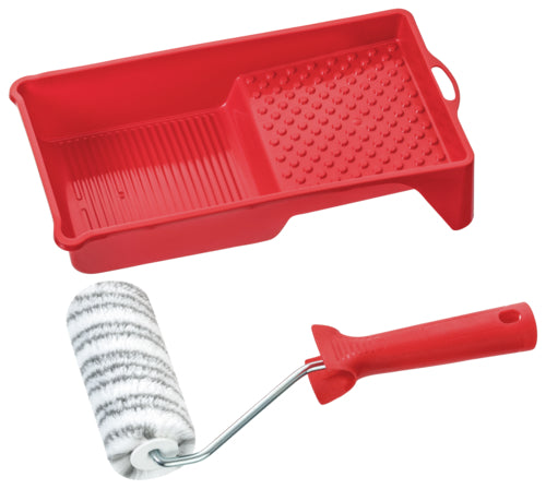 Color-Expert Farbrollerset glatt, 12 cm Roller mit Wanne (15×32 cm)