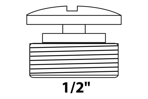 Schütte MS Stopfen 1/2" AG mit Schlitz, chromfarbenes Zubehör