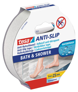 Tesa Anti-Rutschband Bad & Dusche transparent, 5 m x 25 mm