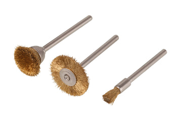 Wolfcraft Minibürsten-Set Messing 3-tlg. für Mini-Bohrmaschinen
