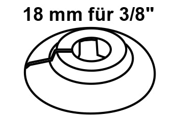 Schütte Heizungs-Rosette PP 18x10 mm für 3/8 Zoll, weiß