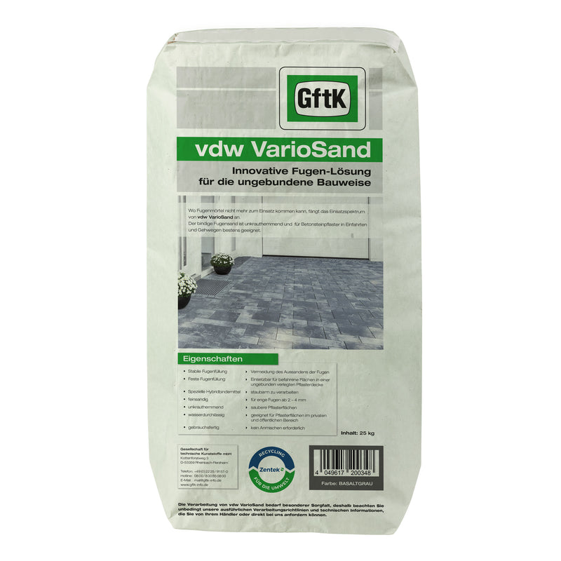 GftK Fugensand vdw VarioSand basaltgrau, 25 kg