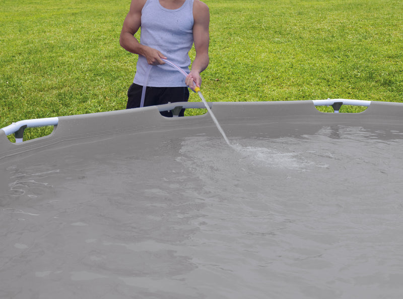 Happy People Stahlrahmenpool-Set Quick-Up-Pool grau