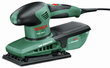 Bosch PSS 200 A Schwingschleifer mit Zubehör im Koffer, 200 W
