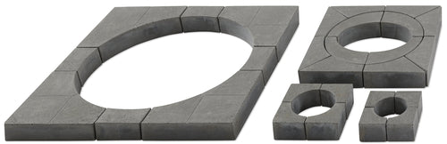 KANN Schachtdeckelsatz grau, betonglatt 80,5x8cm aus Beton