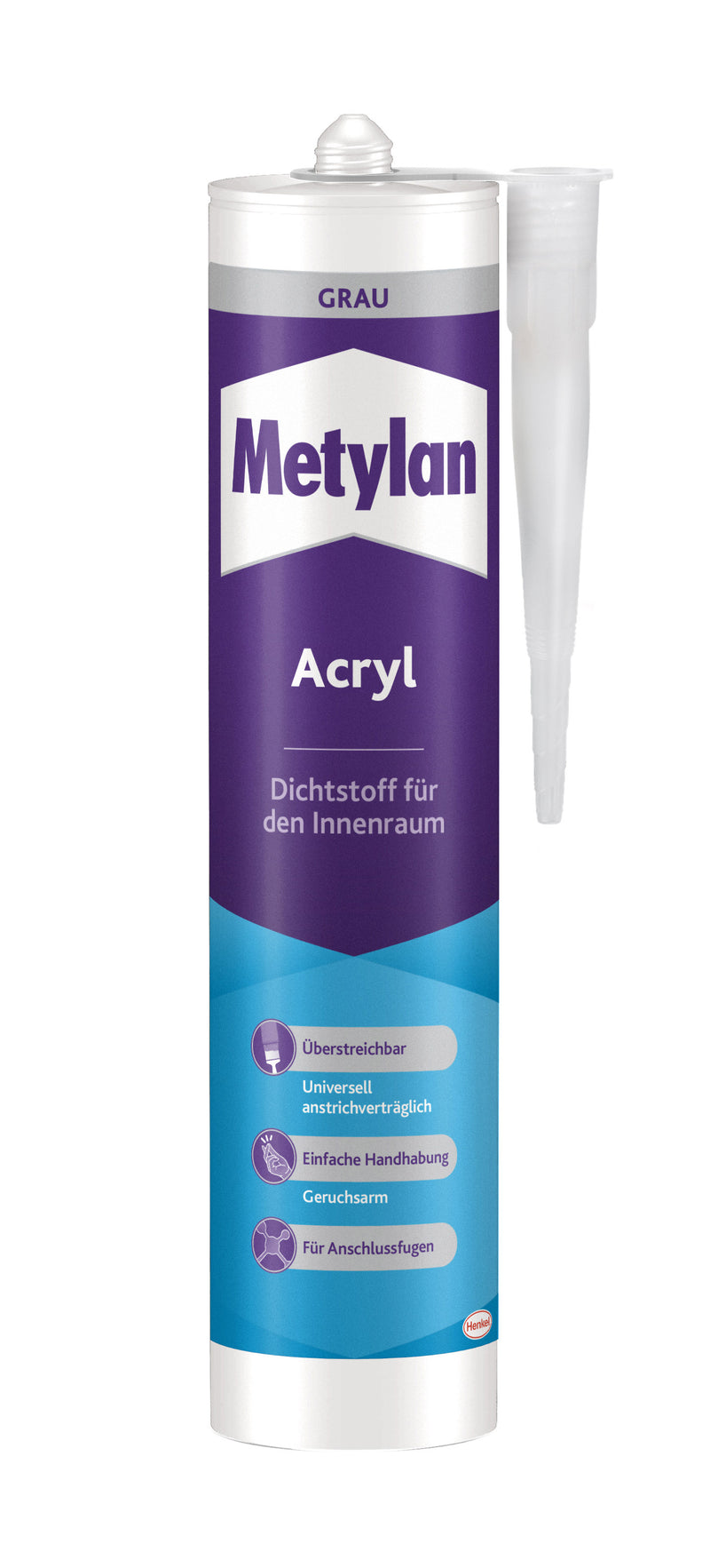 Metylan Wand & Decke Acryl, grau, 300 ml – Dichtstoff