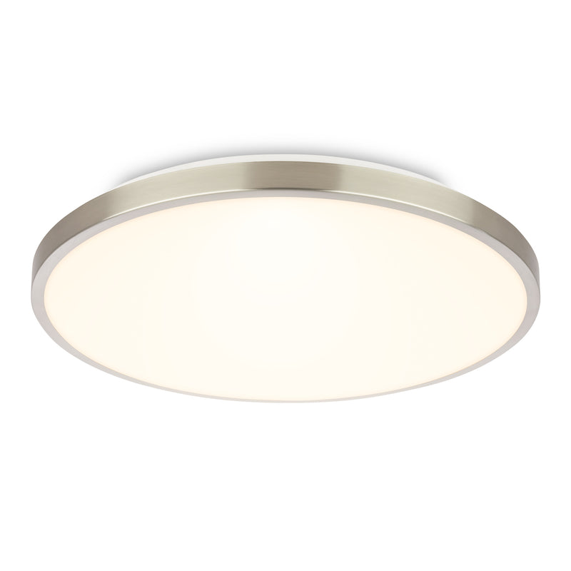 BRILONER Opal Nickel Deckenleuchte mit LED-Dekorblende, 3000K, IP20