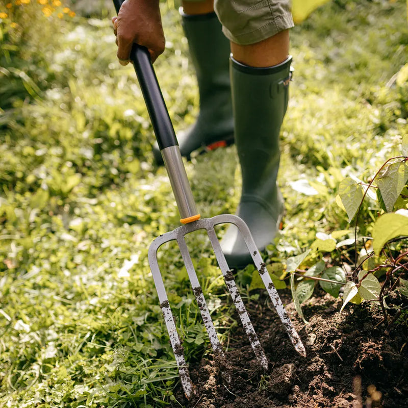 Fiskars Ergonomic Spatengabel, Gabel für Schaufeln, Spaten & Graben