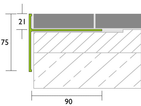 Proline PROFORM T-Profil, Balkon- & Terrassenprofil 75 mm