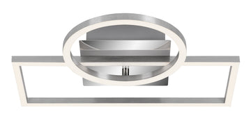 BRILONER Leuchten Decken-Wandleuchte FRAMES LED 19,6 W in Chrom-Alu, drehbar
