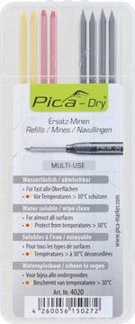 HaWe Lyra Pica-Dry Ersatzminen-Set 8-teilig, Graphit, rot und gelb
