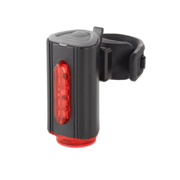 fischer Akku Rücklicht TWIN in schwarz/rot, LED mit Bodenbeleuchtung