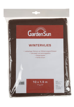 GardenSun Wintervlies 17 g/m² braun, gefaltet – 150 cm x 10 m