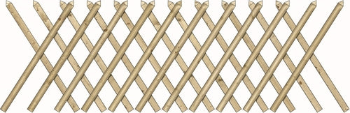 Stelmet Jägerzaun braun, Sichtschutz-Grundelement, 250 x 100 cm