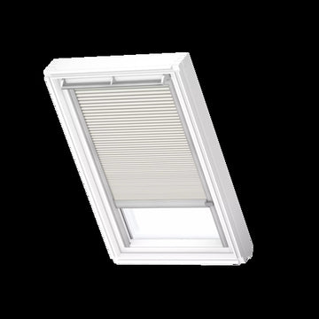VELUX Wabenplissee elektrisch FMC MK06 Lichtgrau mit Alu Schiene, Premium