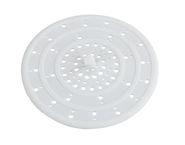 WENKO Abflusssieb aus Silikon, weiß, Ø 120 mm