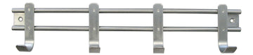 HSI Garderobenleiste Edelstahl, 4 Haken