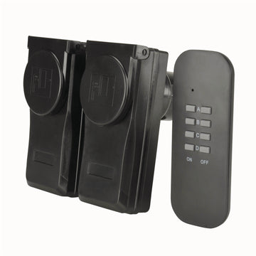 UNITEC Funkfernschalterset 2+1, Micro, outdoor schwarz (Funksteckdose)