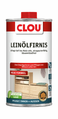 CLOU Leinölfirnis farblos 500 ml für Holz, innen & außen