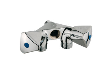Schütte Doppel-GA-Wandventil chrom mit Rückflussverhinderer