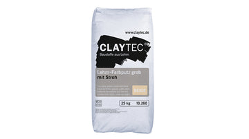 Claytec Lehm-Farbputz grob als Oberputz, 25 kg für Innenwände