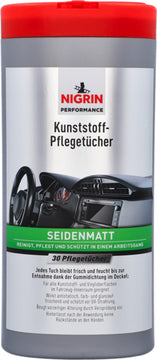 Nigrin Kunststoffpflegetücher matt, 30 Stück für die Autopflege