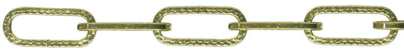 VORMANN Zierkette 4-kant vermessingt, gehämmert, 3x3 mm