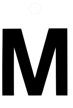 Conmetall Meister Klebebuchstabe M, schwarz, Folie selbstklebend