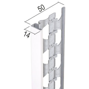 PROTEKTORWERK Putzabschlussprofil 1223 außen 14 mm, verzinkt/weiß (3 m)