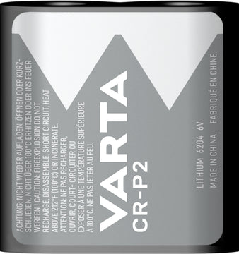 VARTA Batterie CR-P2 6V Lithium, 1 Stück im Blister (19,5 x 36 x 35 mm)
