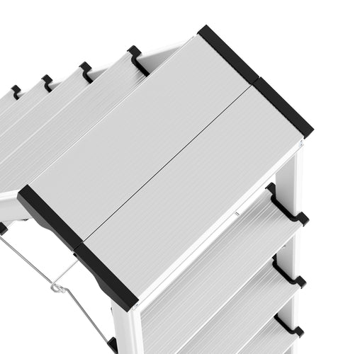 Hailo Alu-Doppelstufenleiter D60, 2x5 Stufen