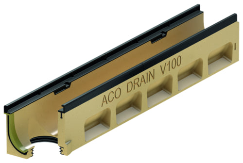 ACO PowerDrain Seal in V100G Rinne Typ, Polymerbeton DN 100