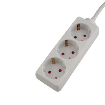 UNITEC Tischsteckdose 3-fach Stromverteiler, weiß, 3 m Kabel