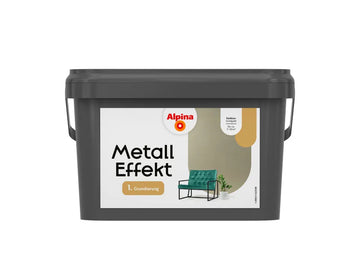 ALPINA Effekt Farben Metall Effekt Grundierung Gold, 2,5 l Eimer