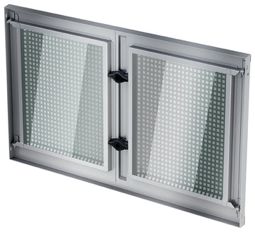 ACO Stahlkellerfenster zink, 600x400 mm, 1-flügelig mit drehbarem Schutzgitter