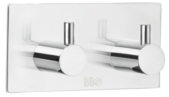 Smedbo Design-Doppelhaken chrom aus Edelstahl, 90 x 45 mm
