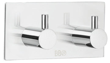 Smedbo Design-Doppelhaken chrom aus Edelstahl, 90 x 45 mm