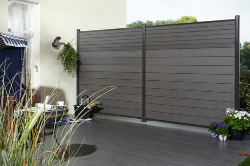 TraumGarten System WPC Einzelprofil anthrazit, 1790 x 150 x 20 mm