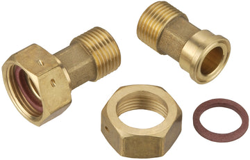 CORNAT Wasserzählerverschraubung 1/2" x 3/4", Messing blank