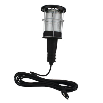 UNITEC Handleuchte Gummi mit Metallkorb, Netzbetrieb, Zuleitung H05-RN-F