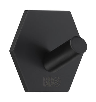 Smedbo BB Bath Design Haken Hexagon schwarz matt, selbstklebend