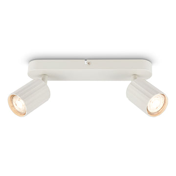 BRILONER Leuchten Spot Riffle LED altweiß, 2-flg., GU10, IP20