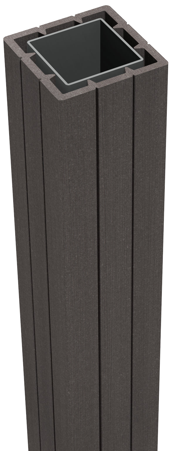 GrojaFertigzaun Fertigzaun-Pfosten inkl. Kappe 7x7x240 cm Anthrazit