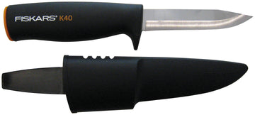 Fiskars Universalmesser mit einseitig glatter Klinge, Edelstahl, 22 cm
