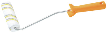 Color-Expert Lackier-Roller gelbgraufaden, 12 cm, 3K Griff lang abgewinkelt