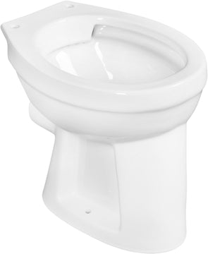 CORNAT Stand-WC flachspülrandlos weiß, bodenstehend, waagrechter Abgang