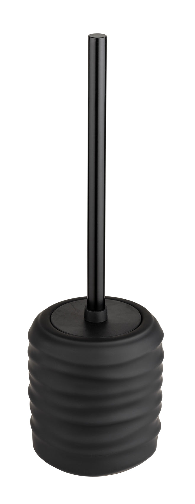 WENKO Illana WC-Bürstengarnitur aus Keramik, schwarz (Soft-Touch)