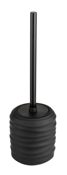 WENKO Illana WC-Bürstengarnitur aus Keramik, schwarz (Soft-Touch)