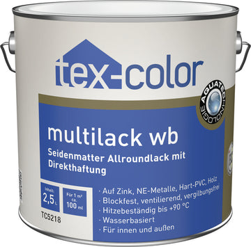 Tex-Color TC5218 Multilack weiß, seidenmatt, wasserbasiert (Weißlack)